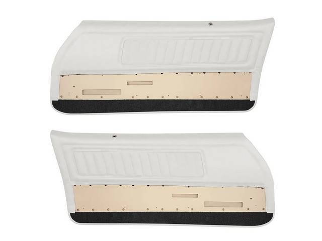 PANEL SET, PREMIUM, Inside Door, Dlx, Pearl White, Madrid Grain Vinyl W/ Comfortweave Inserts, Pre-assembled