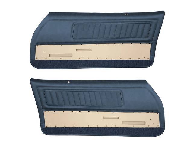 PANEL SET, PREMIUM, Inside Door, Dlx, Blue, Madrid Grain Vinyl W/ Comfortweave Inserts, Pre-assembled