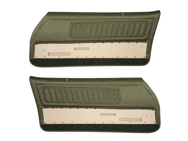 PANEL SET, PREMIUM, Inside Door, Dlx, Jade Green, Madrid Grain Vinyl W/ Comfortweave Inserts, Pre-assembled