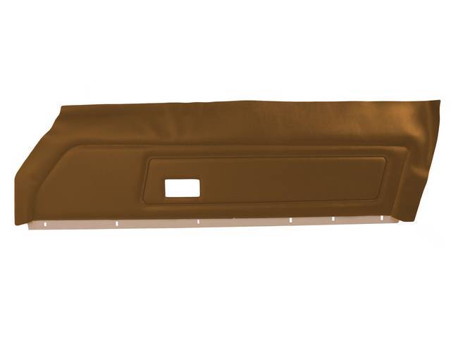 Premium Inside Door Panel Set, Dlx, Saddle, Madrid Grain Vinyl W/ Tetra Inserts, Pre-assembled