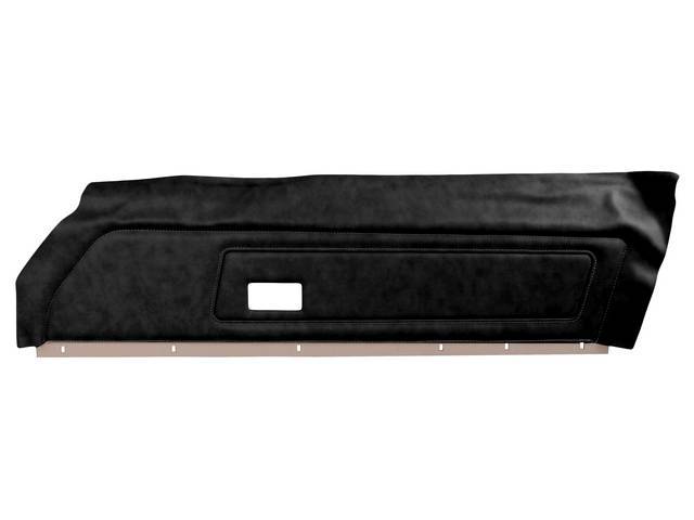 PANEL SET, PREMIUM, Inside Door, Dlx, Black, Sierra Grain Vinyl W/ Doeskin Inserts, Pre-assembled