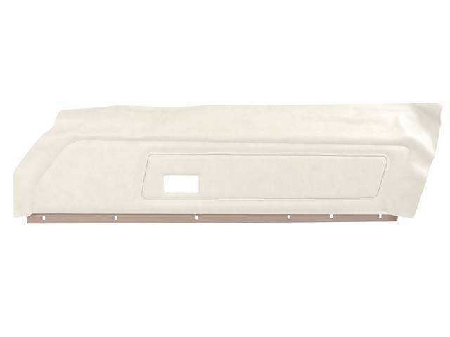 PANEL SET, PREMIUM, Inside Door, DLX, White, Sierra Grain Vinyl W/ Doeskin Inserts, Pre-assembled