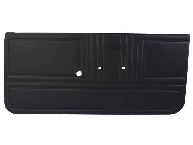 Premium Inside Door Panel Set, Std, Black, Madrid Grain Vinyl, Unassembled for (1967)
