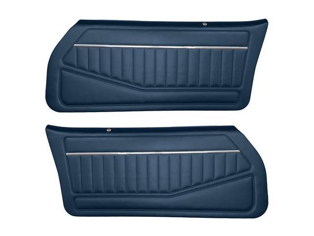 PANEL SET, PREMIUM, Inside Door, Std, Dark Blue, Sierra Grain Vinyl, Pre-assembled