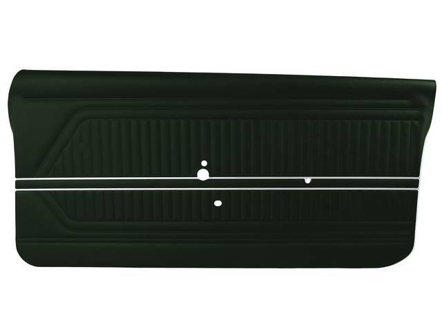 PANEL SET, PREMIUM, Inside Door, Std, Dark Metallic Green, Madrid Grain Vinyl, Pre-assembled
