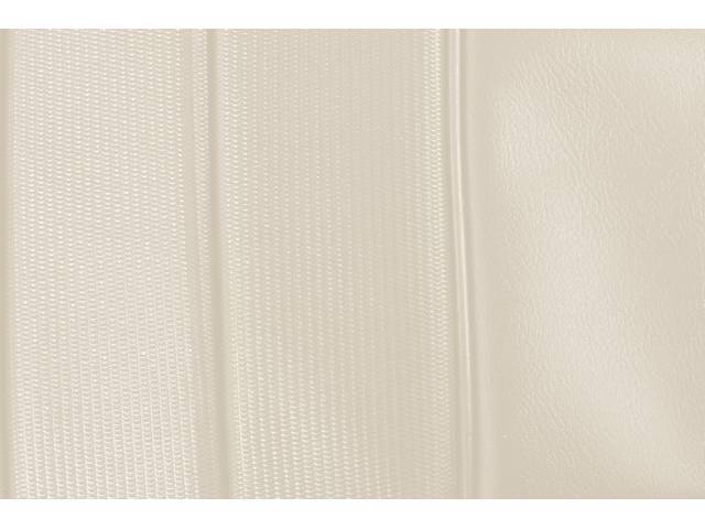UPHOLSTERY SET, PREMIUM, Front Buckets, Dlx, Metallic Parchment, Madrid Grain Vinyl W/ Comfortweave Inserts