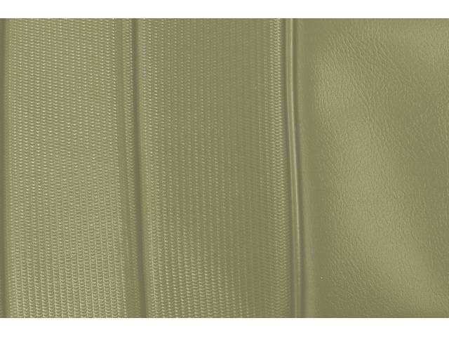 UPHOLSTERY SET, PREMIUM, Front Buckets, Dlx, Willow Gold, Madrid Grain Vinyl W/ Comfortweave Inserts