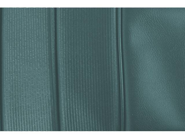 UPHOLSTERY SET, PREMIUM, Front Buckets, Dlx, Turquoise, Madrid Grain Vinyl W/ Comfortweave Inserts