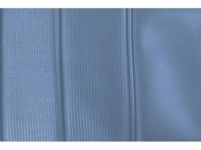 UPHOLSTERY SET, PREMIUM, Front Buckets, Dlx, Bright Blue, Madrid Grain Vinyl W/ Comfortweave Inserts