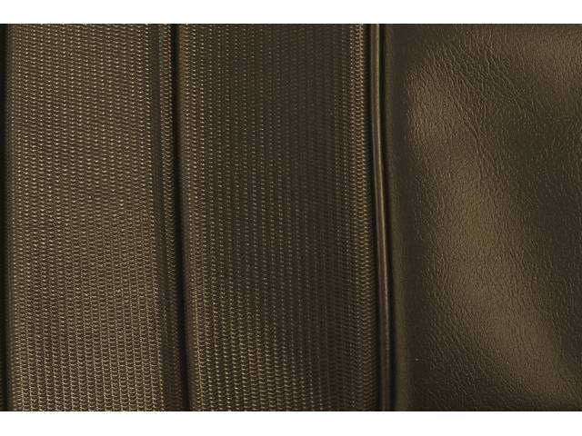 UPHOLSTERY SET, PREMIUM, Front Buckets, Dlx, Burnished Saddle, Madrid Grain Vinyl W/ Comfortweave Inserts