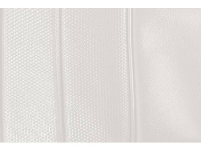 UPHOLSTERY SET, PREMIUM, Front Buckets, Dlx, Pearl White, Madrid Grain Vinyl W/ Comfortweave Inserts
