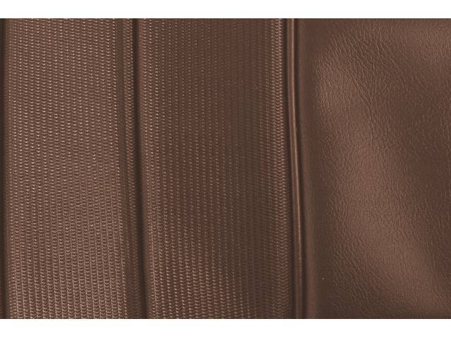 UPHOLSTERY SET, PREMIUM, Front Buckets, Dlx, Sienna, Madrid Grain Vinyl W/ Comfortweave Inserts