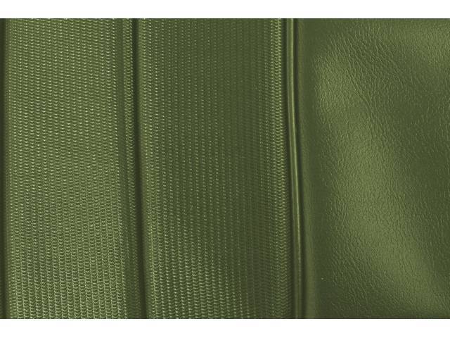 UPHOLSTERY SET, PREMIUM, Front Buckets, Dlx, Jade Green, Madrid Grain Vinyl W/ Comfortweave Inserts