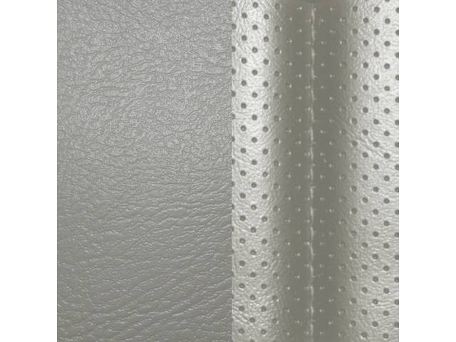 UPHOLSTERY SET, PREMIUM, Front Buckets, Dlx, White, Madrid Grain Vinyl W/ Roulet Inserts