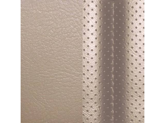 UPHOLSTERY SET, PREMIUM, Front Buckets, Dlx, Sandalwood, Madrid Grain Vinyl W/ Roulet Inserts