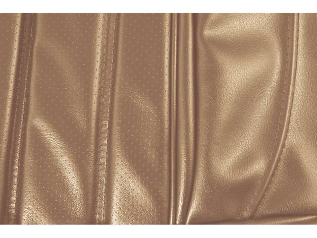 UPHOLSTERY SET, PREMIUM, Front Buckets, Dlx, Buckskin, Madrid Grain Vinyl W/ Tetra Inserts