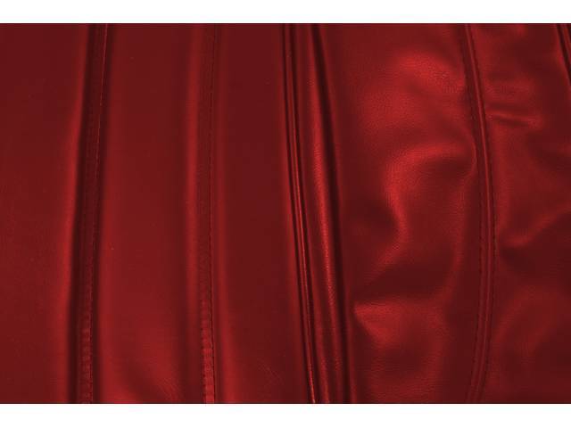 UPHOLSTERY SET, PREMIUM, Front Buckets, Dlx, Firethorn, Doeskin Grain Vinyl W/ Sierra Inserts