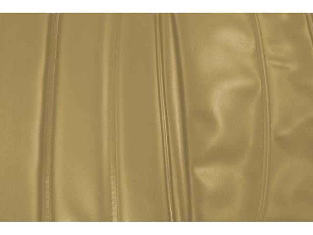 UPHOLSTERY SET, PREMIUM, Front Buckets, Dlx, Buckskin, Doeskin Grain Vinyl W/ Sierra Inserts