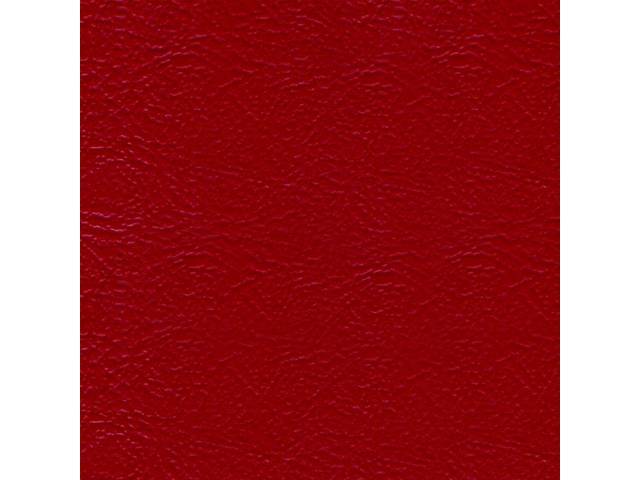 UPHOLSTERY SET, PREMIUM, Rear, Dlx, Red, Doeskin Grain Vinyl W/ Sierra Inserts
