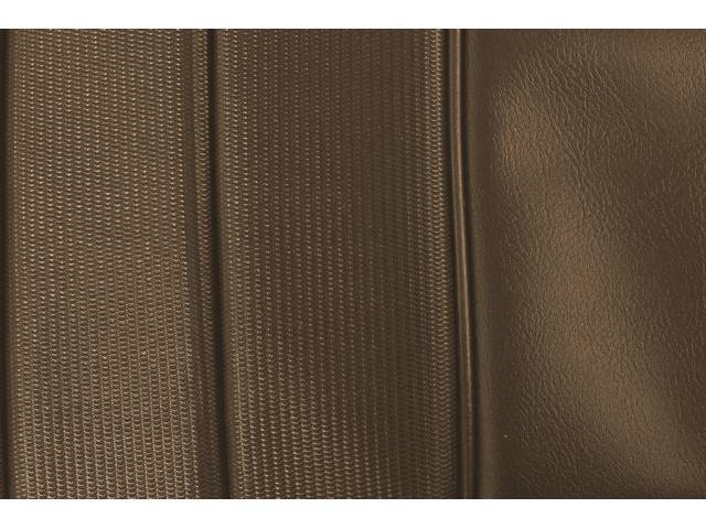 UPHOLSTERY SET, PREMIUM, Rear, Dlx, Burnished Saddle, Madrid Grain Vinyl W/ Comfortweave Inserts