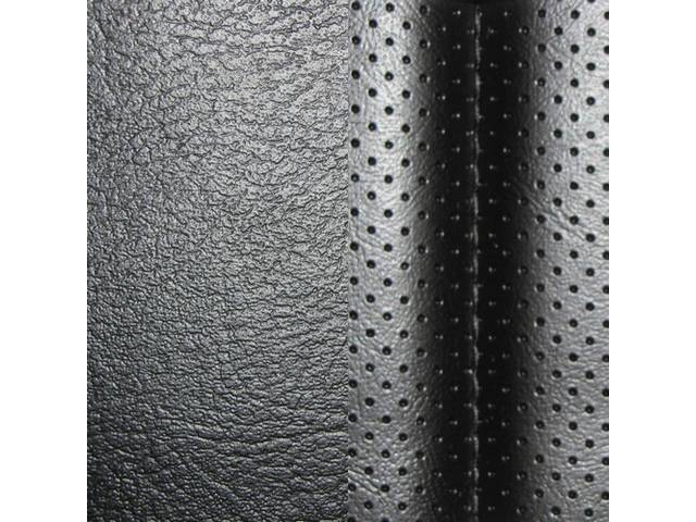 UPHOLSTERY SET, PREMIUM, Rear, Black, Madrid Grain Vinyl W/ Roulet Inserts