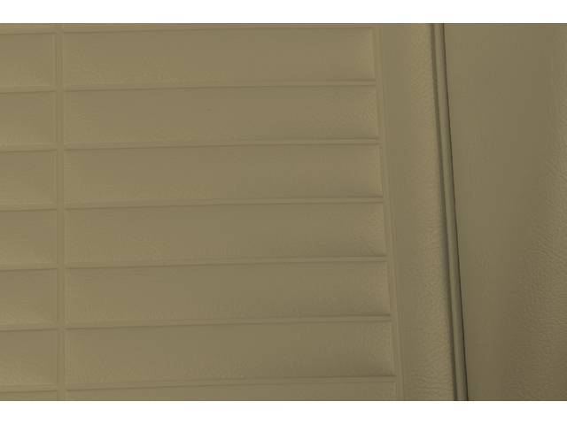 UPHOLSTERY SET, PREMIUM, Front Buckets, Std or Dlx, Gold, Madrid Grain Vinyl W/ Madrid Inserts