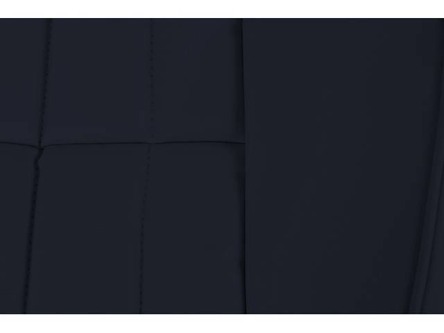 UPHOLSTERY SET, PREMIUM, Front Buckets, Std, Dark Blue, Sierra Grain Vinyl W/ Oxen Inserts