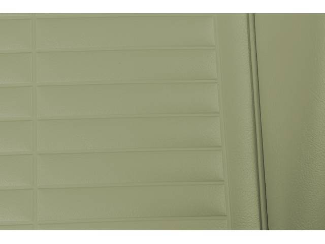 UPHOLSTERY SET, PREMIUM, Front Buckets, Std, Willow Gold, Madrid Grain Vinyl W/ Madrid Inserts