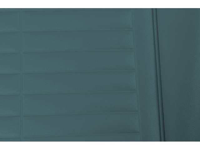 UPHOLSTERY SET, PREMIUM, Front Buckets, Std, Turquoise, Madrid Grain Vinyl W/ Madrid Inserts