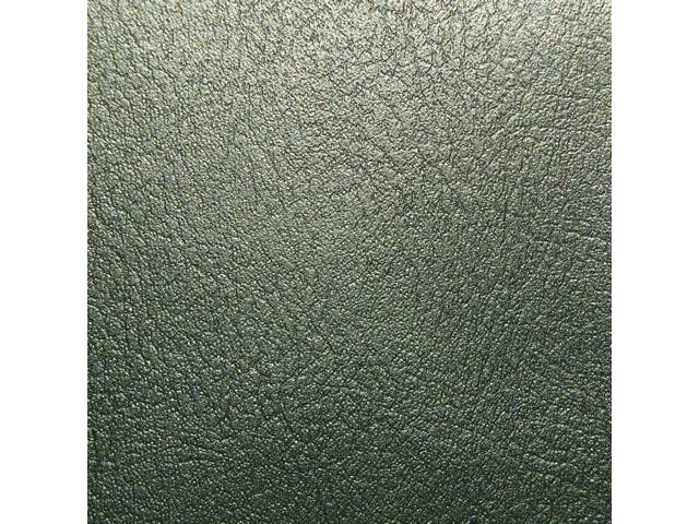UPHOLSTERY SET, PREMIUM, Front Buckets, Std, Dark Metallic Green, Madrid Grain Vinyl W/ Madrid Inserts