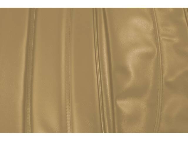 UPHOLSTERY SET, PREMIUM, Front Buckets, Std, Buckskin, Oxen Grain Vinyl W/ Sierra Inserts