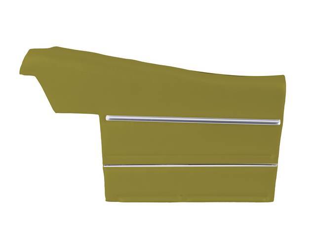 Premium Inside Quarter Panel Set, Pre-Assembled, Std, Gold (actual color, GM called Gold or Medium Gold), Legendary, madrid grain vinyl