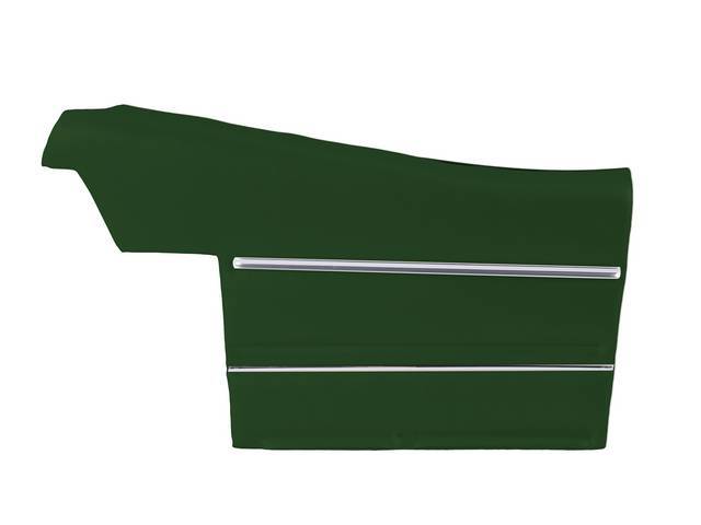 Premium Inside Quarter Panel Set, Pre-Assembled, Std, Metallic Green (actual color, GM called Green or Midnight Green), Legendary, madrid grain vinyl