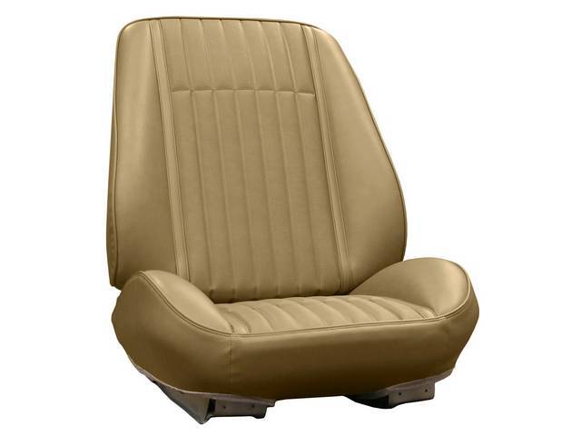 Rallye Seat Buckets Upholstery and Foam Set, Gold, Legendary, madrid grain vinyl w/ comfortweave inserts