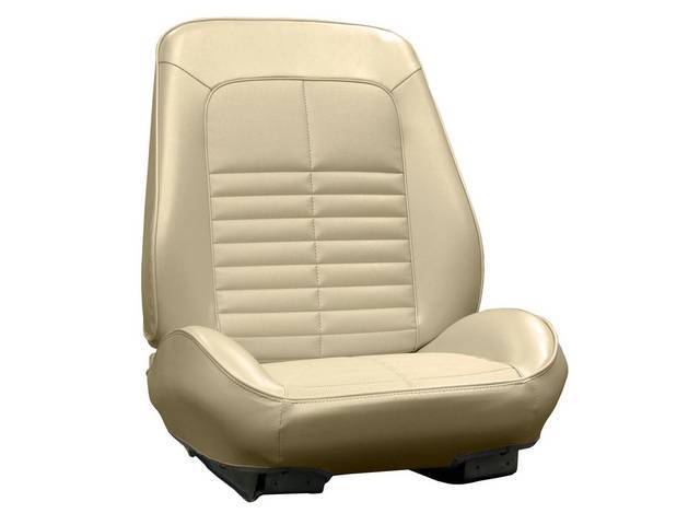 Rallye Seat Buckets Upholstery and Foam Set, Sandalwood, Legendary, madrid grain vinyl w/ comfortweave inserts