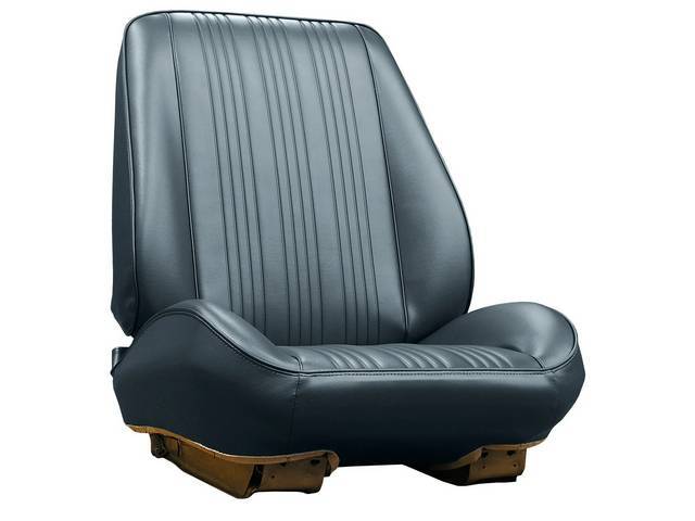Rallye Seat Buckets Upholstery and Foam Set, Dark Metallic Blue (actual color, GM called Blue or Dark Blue)
