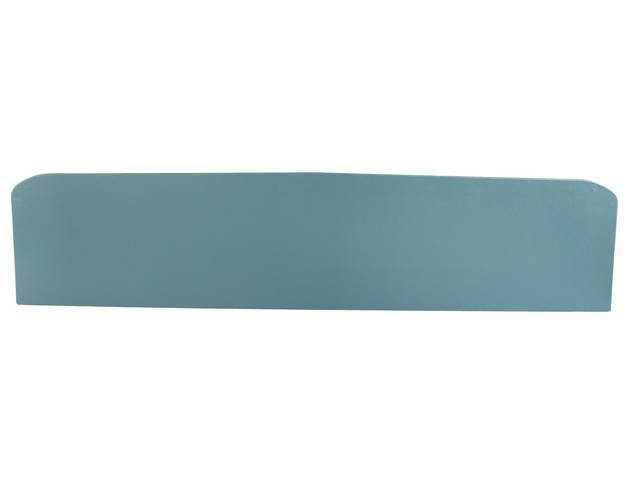 TRIM PANEL, Premium, Rear Seat, metallic turquoise (std listed as aqua), Legendary, madrid grain vinyl