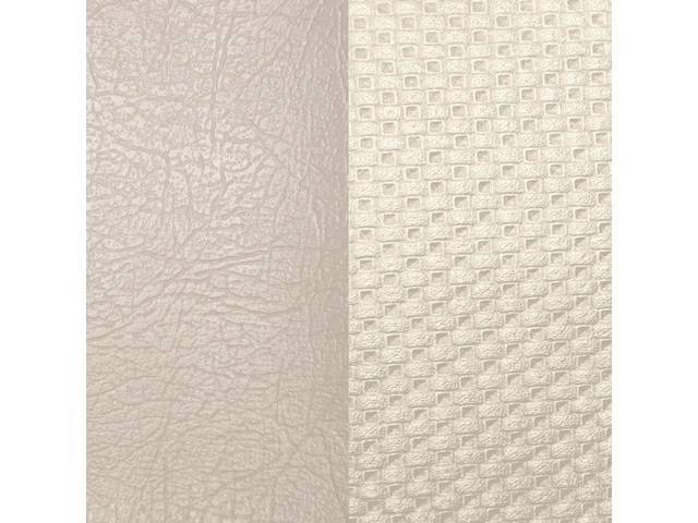 Rallye Seat Buckets Upholstery and Foam Set, Pearl White, Legendary, madrid grain vinyl, w/ heat sealed Diamond waffle grain insert