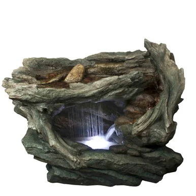 Create Tranquility with the 31″ LED Woodland Grotto Outdoor Water Fountain