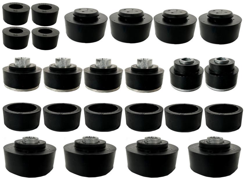 Auto Pro USA 1969-1970 Chevrolet Impala Body Mount Bushing Set, Includes All Mounting Bushings, Convertible Models Only BM1008