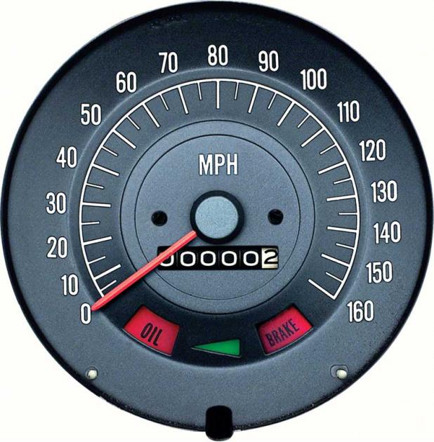 1968 Firebird Speedometer, 160 MPH, without Gauges