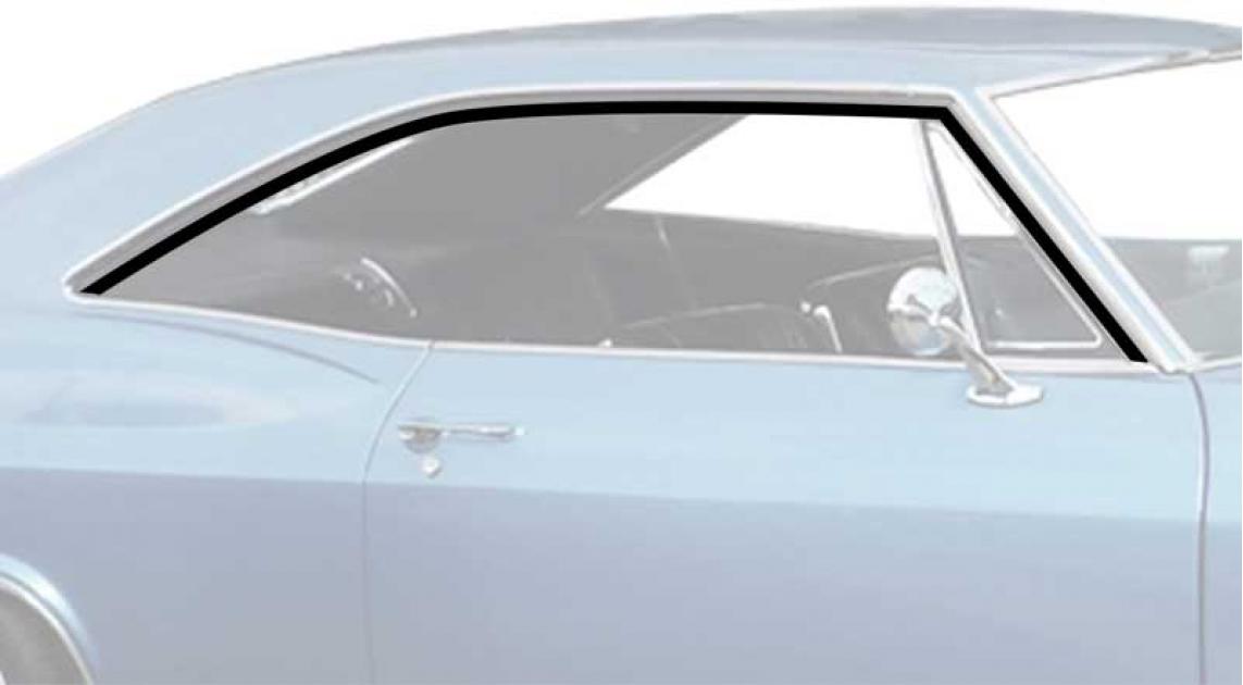 1965-66 Buick, Cadillac, Chevrolet, Pontiac, Oldsmobile, Roof Rail Weatherstrip, 2 Door Hardtop, Pair, Various Models