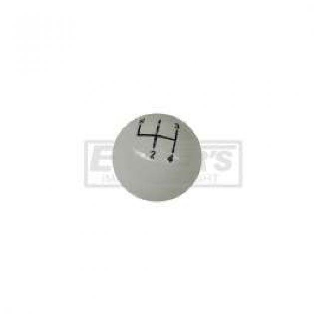 El Camino Four Speed Shift Knob, White, 1959-1960