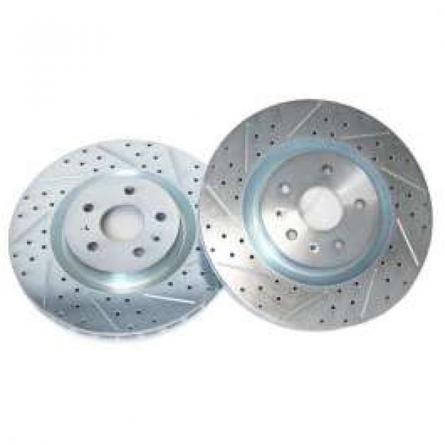 Camaro Rotor, Baer Sport, Slotted, Crossdrilled, Zinc Plated , Front, SS Model, 2010-2013
