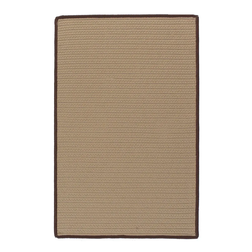 5′ x 7′ Brown and Tan All Purpose Handcrafted Reversible Rectangular Outdoor Area Throw Rug