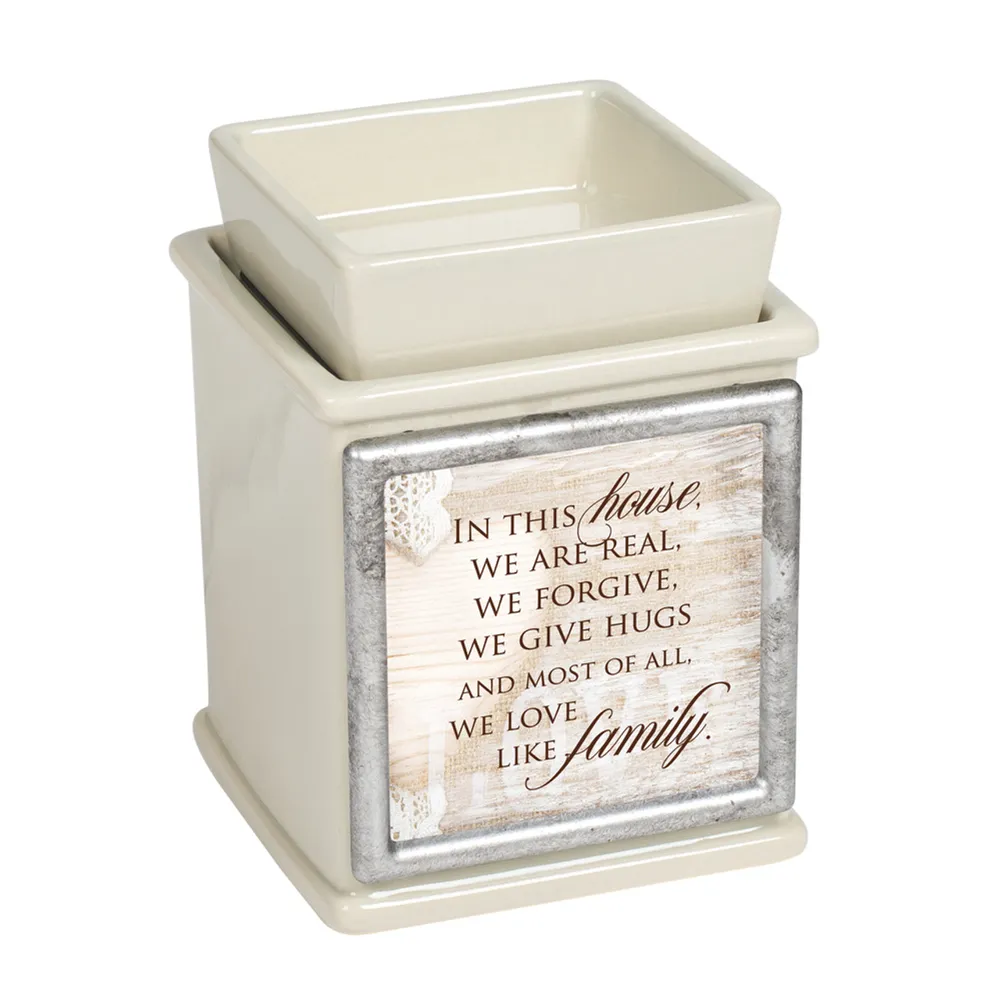 5″ Black and Gray “IN THIS house” Candle Warmer – Personalize Your Space with AromatherapyBlack and Gray “IN THIS house” Candle Warmer 5”