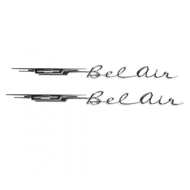 Trim Parts 62 Bel Air Rear Quarter Emblem, Pair 2176