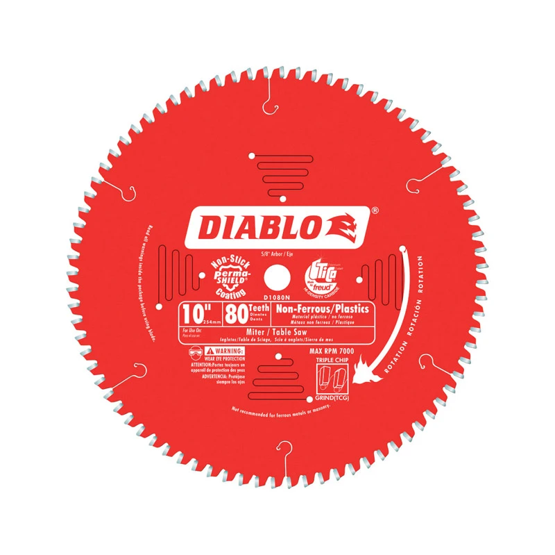 Diablo 10 In. 80-Tooth Aluminum Circular Saw Blade