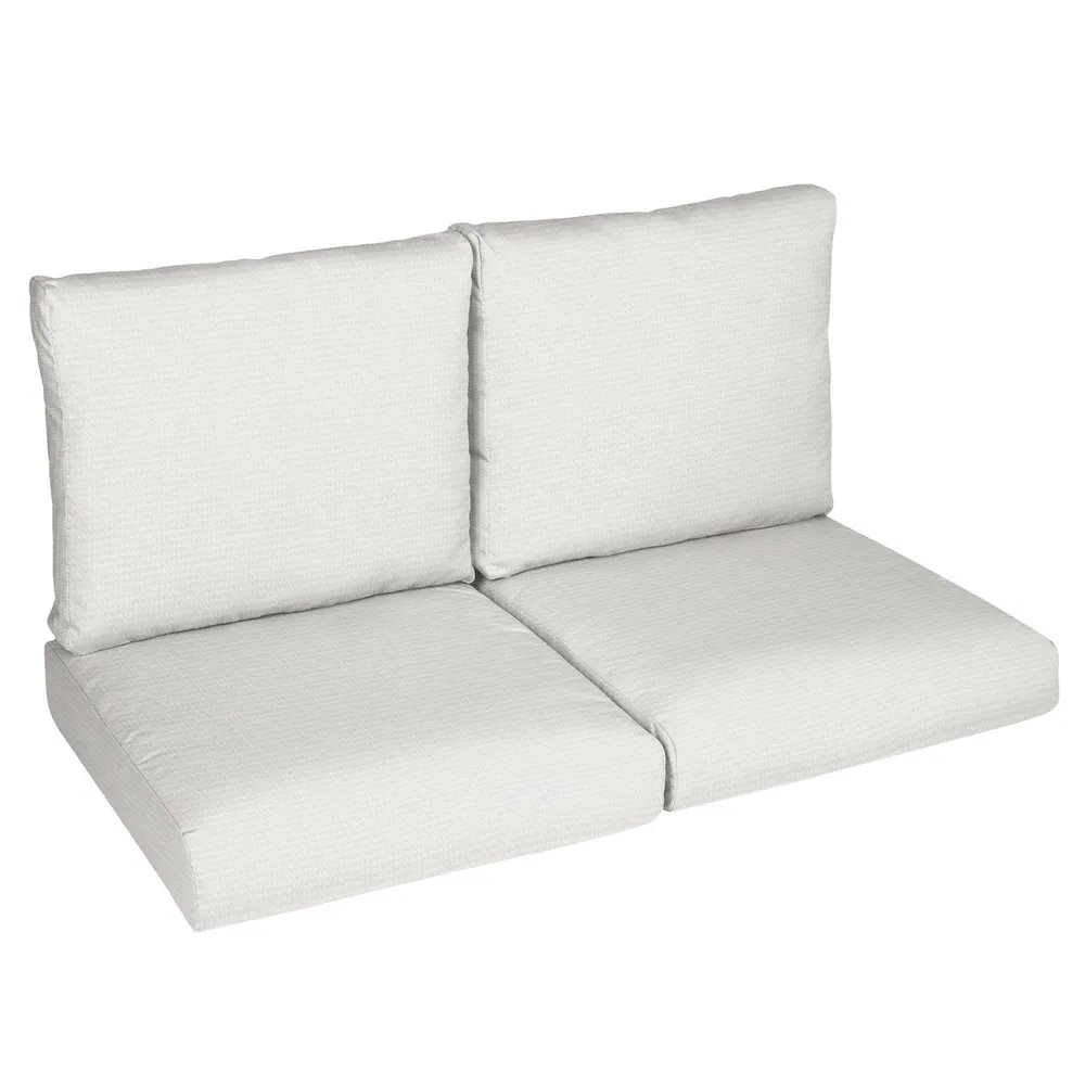 4-Piece Outdoor Loveseat Cushion Set – 25″ – Beige