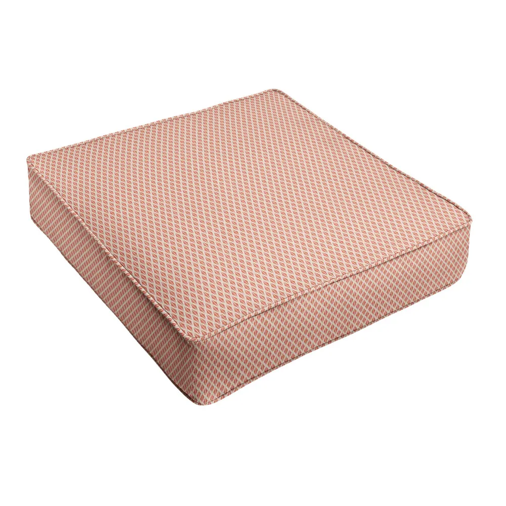 Diamond Corded Deep Outdoor Seating Cushion – 23.5″ – Red